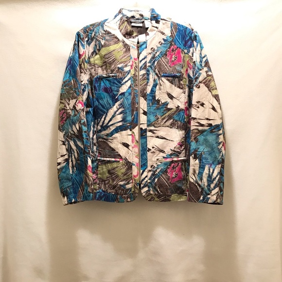Chico’s Size 3 Multicolored Lightweight Jacket - Picture 1 of 8